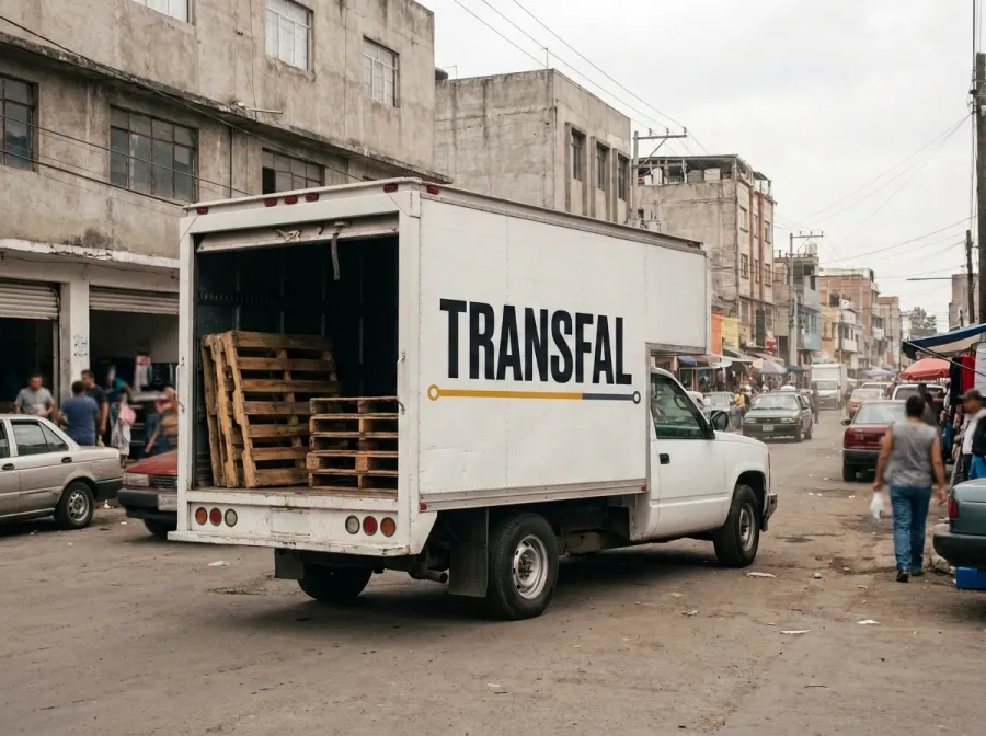 Camioneta de 3.5 toneladas con caja cerrada.